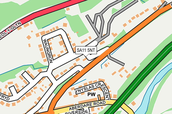 SA11 5NT map - OS OpenMap – Local (Ordnance Survey)