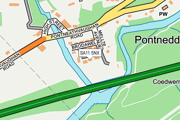 SA11 5NX map - OS OpenMap – Local (Ordnance Survey)