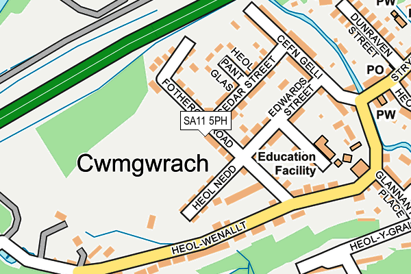 SA11 5PH map - OS OpenMap – Local (Ordnance Survey)