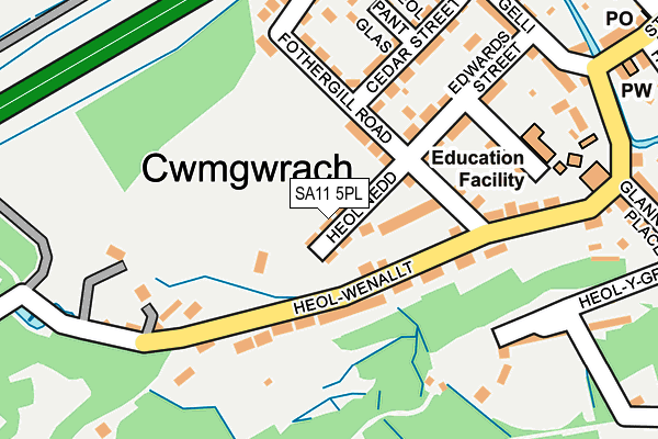 SA11 5PL map - OS OpenMap – Local (Ordnance Survey)