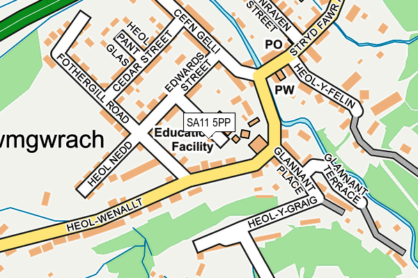 SA11 5PP map - OS OpenMap – Local (Ordnance Survey)