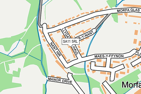 SA11 5RL map - OS OpenMap – Local (Ordnance Survey)