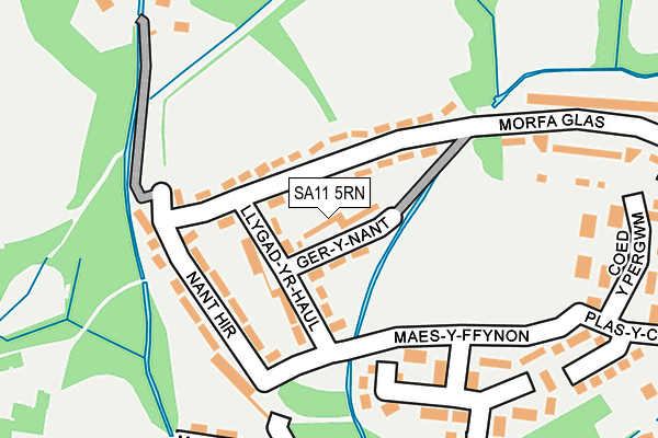 SA11 5RN map - OS OpenMap – Local (Ordnance Survey)