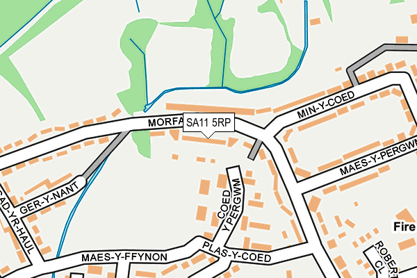 SA11 5RP map - OS OpenMap – Local (Ordnance Survey)