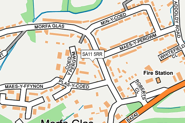 SA11 5RR map - OS OpenMap – Local (Ordnance Survey)