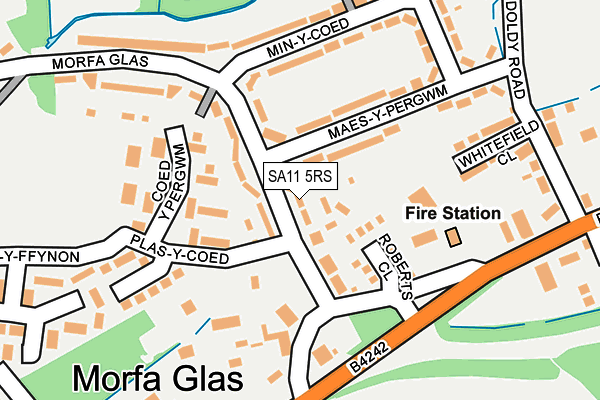 SA11 5RS map - OS OpenMap – Local (Ordnance Survey)