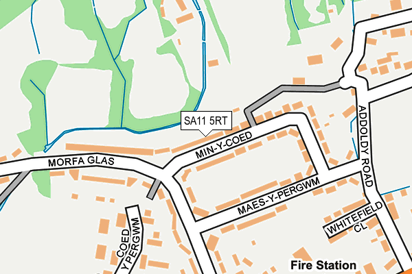 SA11 5RT map - OS OpenMap – Local (Ordnance Survey)