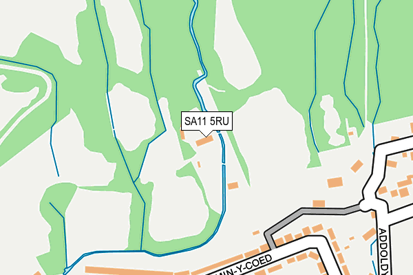 SA11 5RU map - OS OpenMap – Local (Ordnance Survey)