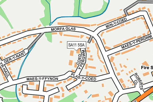 SA11 5SA map - OS OpenMap – Local (Ordnance Survey)