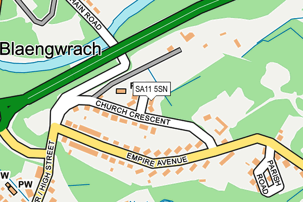 SA11 5SN map - OS OpenMap – Local (Ordnance Survey)