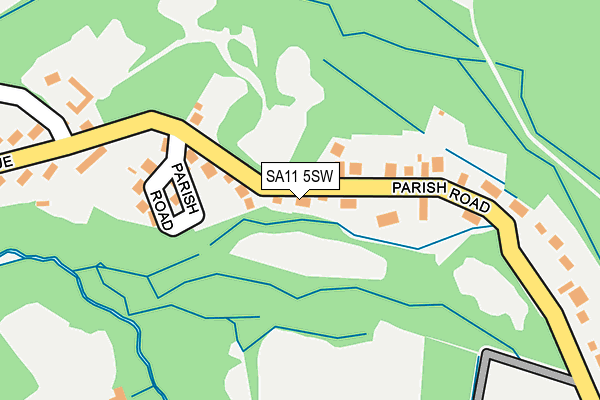 SA11 5SW map - OS OpenMap – Local (Ordnance Survey)