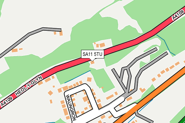 SA11 5TU map - OS OpenMap – Local (Ordnance Survey)