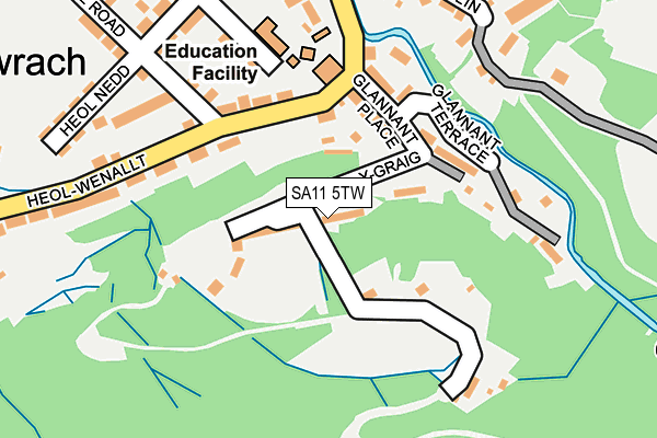 SA11 5TW map - OS OpenMap – Local (Ordnance Survey)