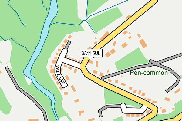 SA11 5UL map - OS OpenMap – Local (Ordnance Survey)