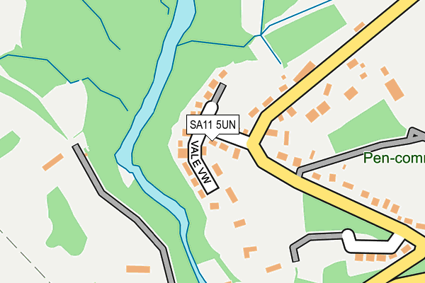 SA11 5UN map - OS OpenMap – Local (Ordnance Survey)