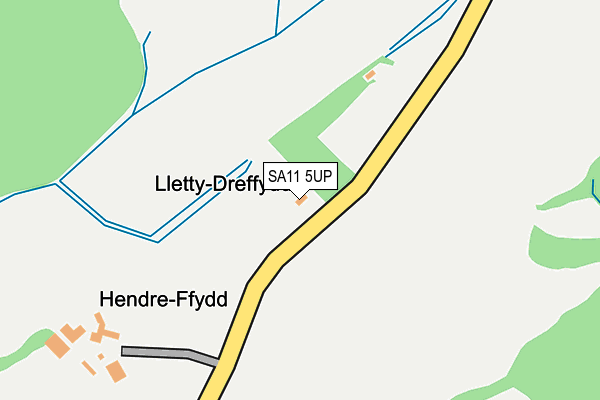 SA11 5UP map - OS OpenMap – Local (Ordnance Survey)