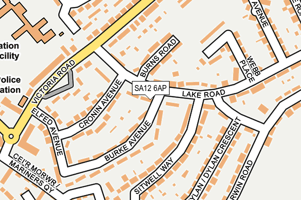 SA12 6AP map - OS OpenMap – Local (Ordnance Survey)