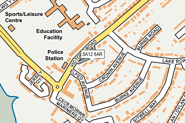 SA12 6AR map - OS OpenMap – Local (Ordnance Survey)