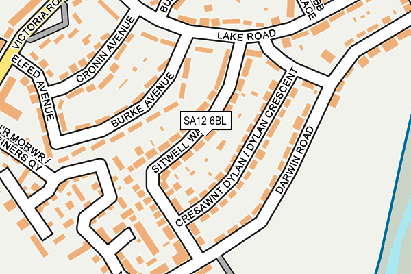 SA12 6BL map - OS OpenMap – Local (Ordnance Survey)
