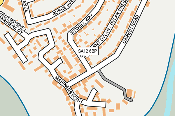 SA12 6BP map - OS OpenMap – Local (Ordnance Survey)