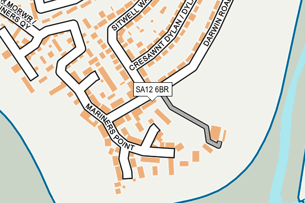 SA12 6BR map - OS OpenMap – Local (Ordnance Survey)