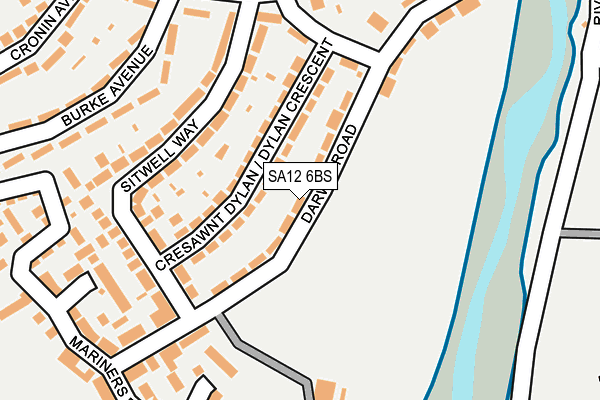 SA12 6BS map - OS OpenMap – Local (Ordnance Survey)