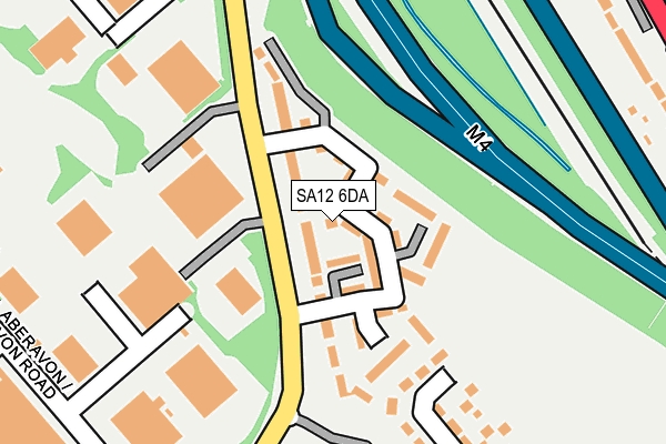 SA12 6DA map - OS OpenMap – Local (Ordnance Survey)