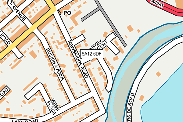 SA12 6DF map - OS OpenMap – Local (Ordnance Survey)