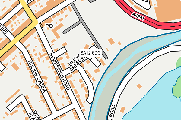 SA12 6DG map - OS OpenMap – Local (Ordnance Survey)