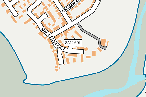 SA12 6DL map - OS OpenMap – Local (Ordnance Survey)