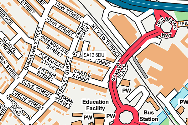 SA12 6DU map - OS OpenMap – Local (Ordnance Survey)