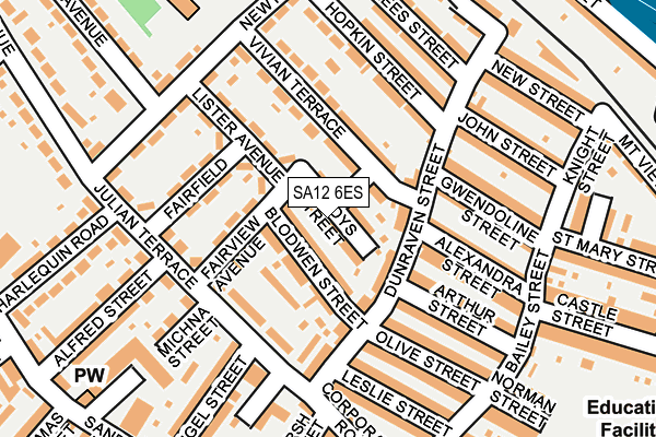 SA12 6ES map - OS OpenMap – Local (Ordnance Survey)