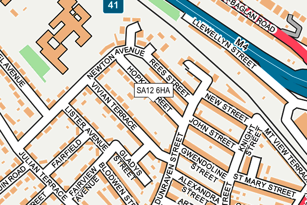 SA12 6HA map - OS OpenMap – Local (Ordnance Survey)