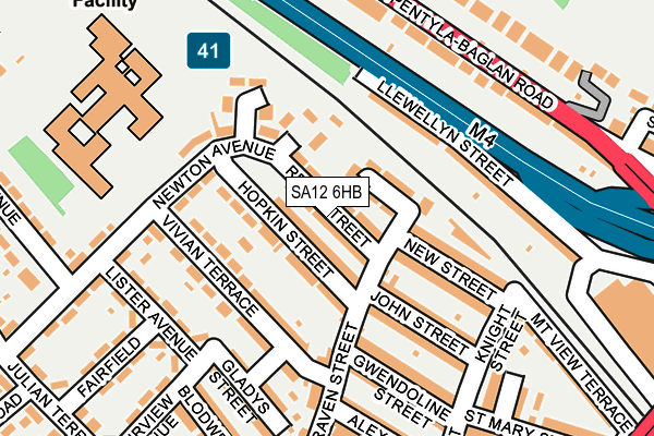 SA12 6HB map - OS OpenMap – Local (Ordnance Survey)