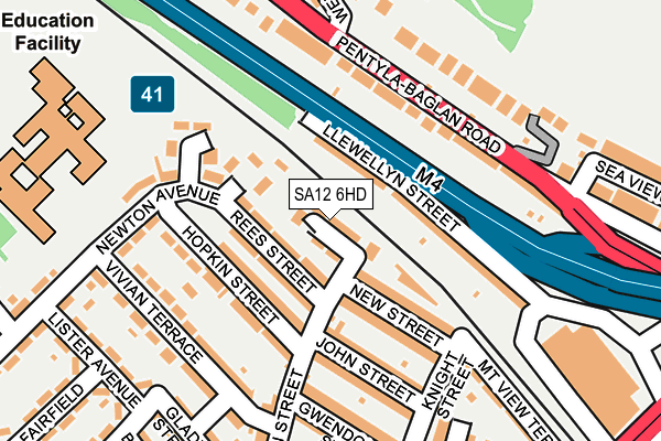 SA12 6HD map - OS OpenMap – Local (Ordnance Survey)
