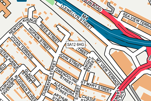 SA12 6HG map - OS OpenMap – Local (Ordnance Survey)