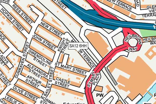 SA12 6HH map - OS OpenMap – Local (Ordnance Survey)