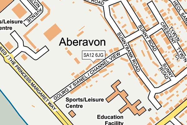 SA12 6JG map - OS OpenMap – Local (Ordnance Survey)