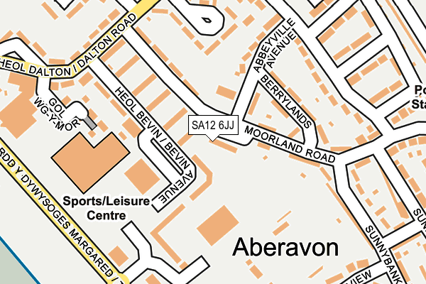 SA12 6JJ map - OS OpenMap – Local (Ordnance Survey)