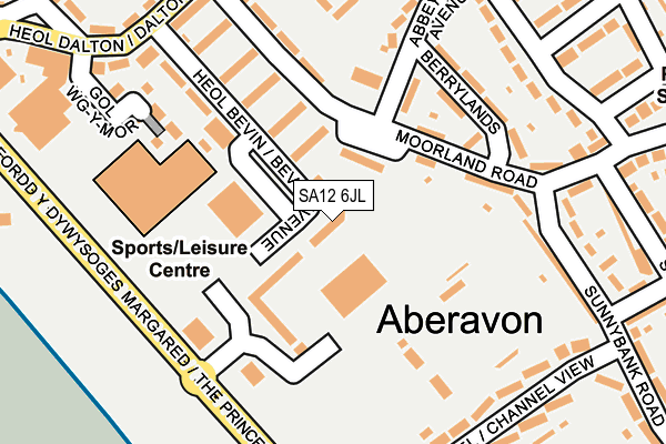 SA12 6JL map - OS OpenMap – Local (Ordnance Survey)