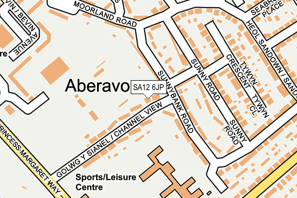 SA12 6JP map - OS OpenMap – Local (Ordnance Survey)