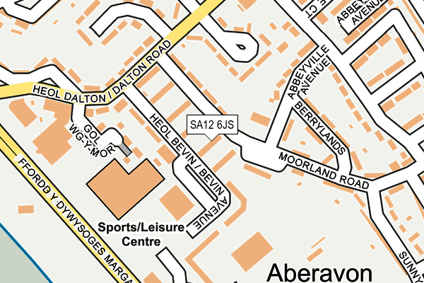 SA12 6JS map - OS OpenMap – Local (Ordnance Survey)