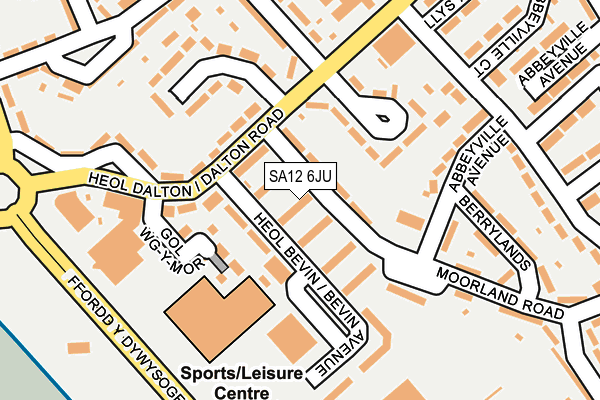 SA12 6JU map - OS OpenMap – Local (Ordnance Survey)