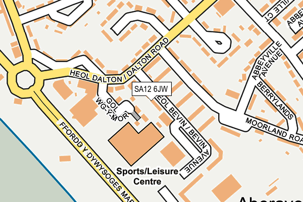 SA12 6JW map - OS OpenMap – Local (Ordnance Survey)