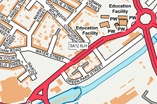 SA12 6LH map - OS OpenMap – Local (Ordnance Survey)