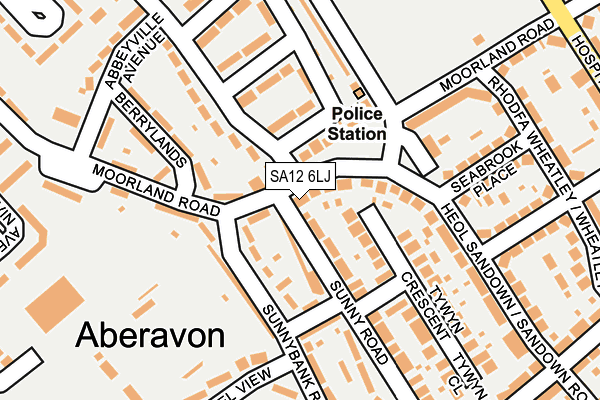 SA12 6LJ map - OS OpenMap – Local (Ordnance Survey)