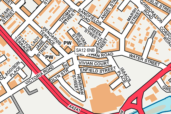 SA12 6NB map - OS OpenMap – Local (Ordnance Survey)