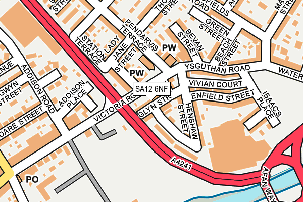 SA12 6NF map - OS OpenMap – Local (Ordnance Survey)