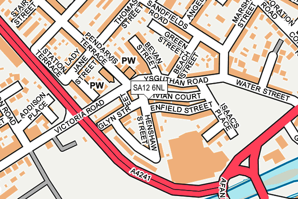 SA12 6NL map - OS OpenMap – Local (Ordnance Survey)