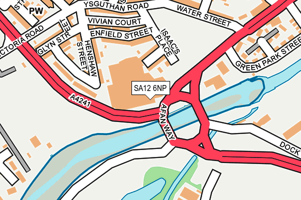 SA12 6NP map - OS OpenMap – Local (Ordnance Survey)